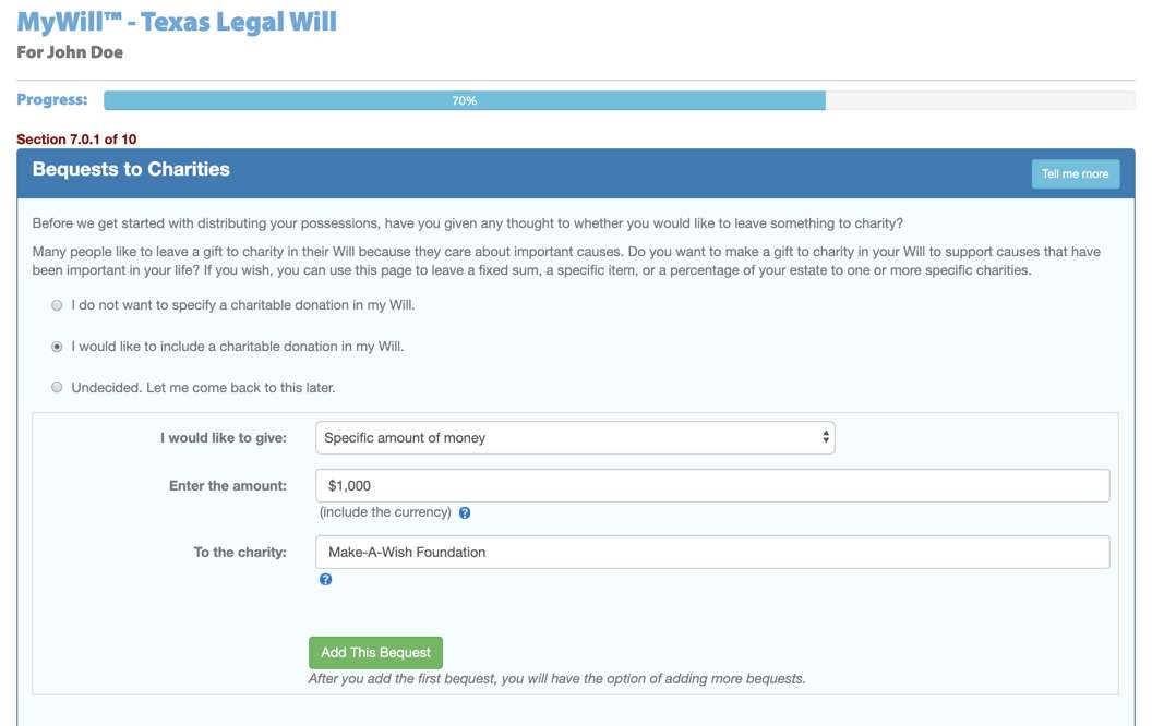 Write your own Will 10 reasons why it just makes sense.